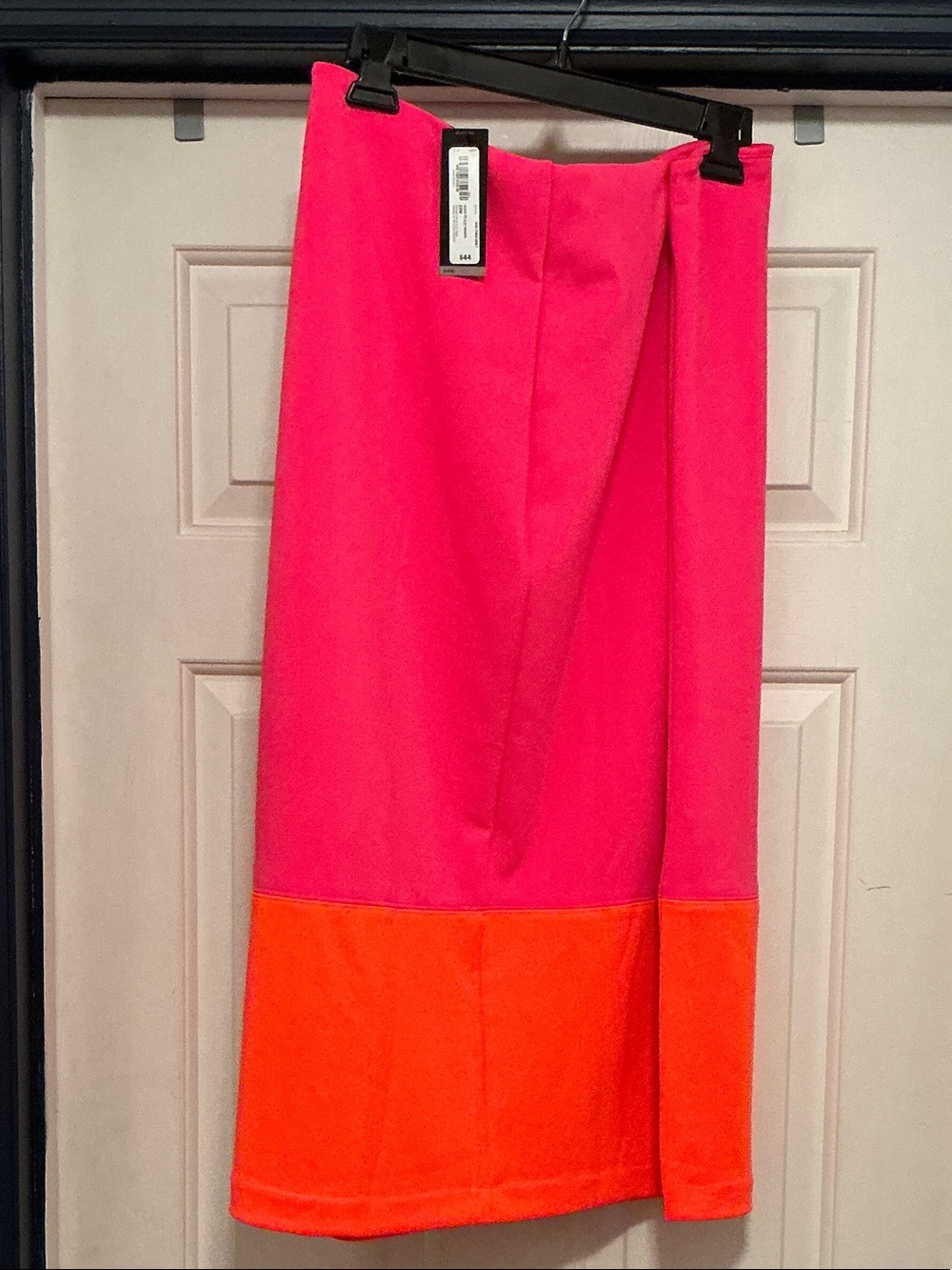 Worthington Hot Pink and Orange Colorblock Pencil Skirt 24w - Picture 3 of 3